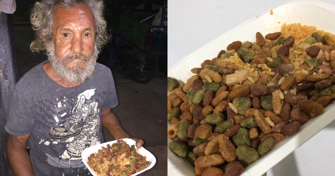 ¿Se acuerdan del señor que pidió un plato de comida y fue humillado por una familia que le dió arroz con croquetas de perro?