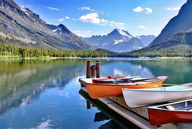 Once a year, go someplace you’ve never been before.

Lake McDonald is the largest lake in Glacier National Park, surrounded by hiking trails and scenic viewpoints. 
July and August are the best months for camping, hiking, and boating 🤩 
#Montana The Treasure State

#travelUSA🇺🇸