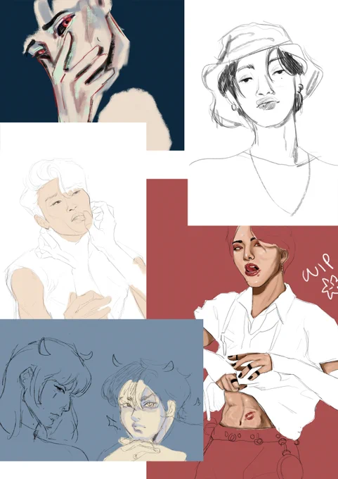 compiled all my WIPS and it turns out I don't have a lot /bOnk but here  eat 

#wip 