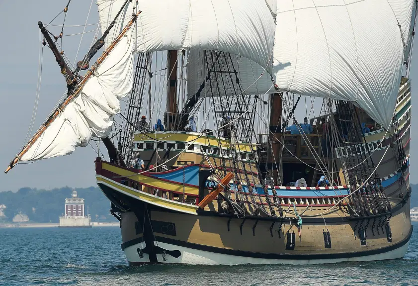 awbolympia's tweet photo. .@GregHands, Minister of State for Trade Policy at @tradegovuk, notes the replica Mayflower now recreating its famous journey of 1620. "It would be a great time to do a trade agreement exactly 400 years after the Mayflower voyage to cement that US-UK relationship."
#AWBfedtalk https://t.co/8x5TVt0IgZ
