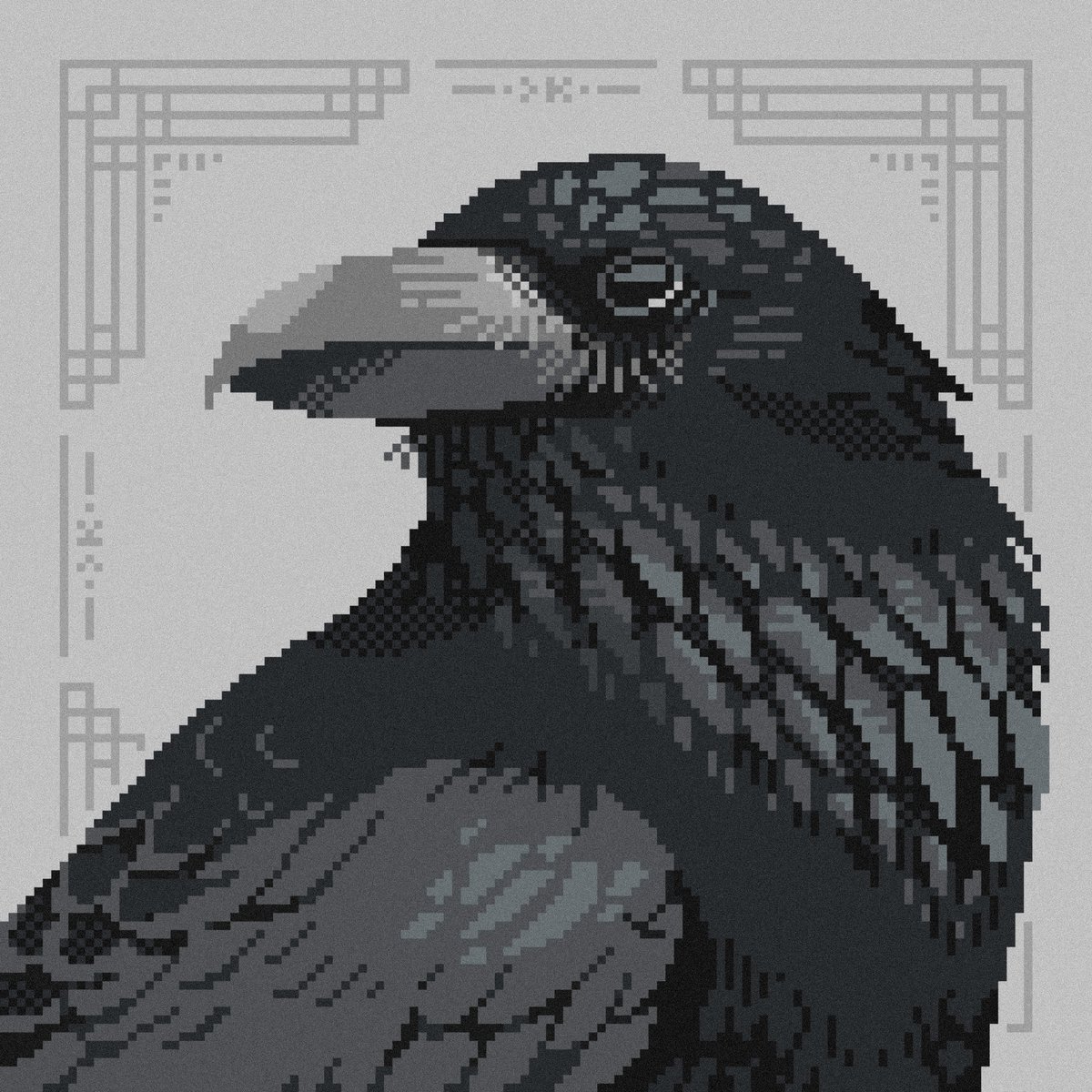 Raven. #pixel. #pixelart. 