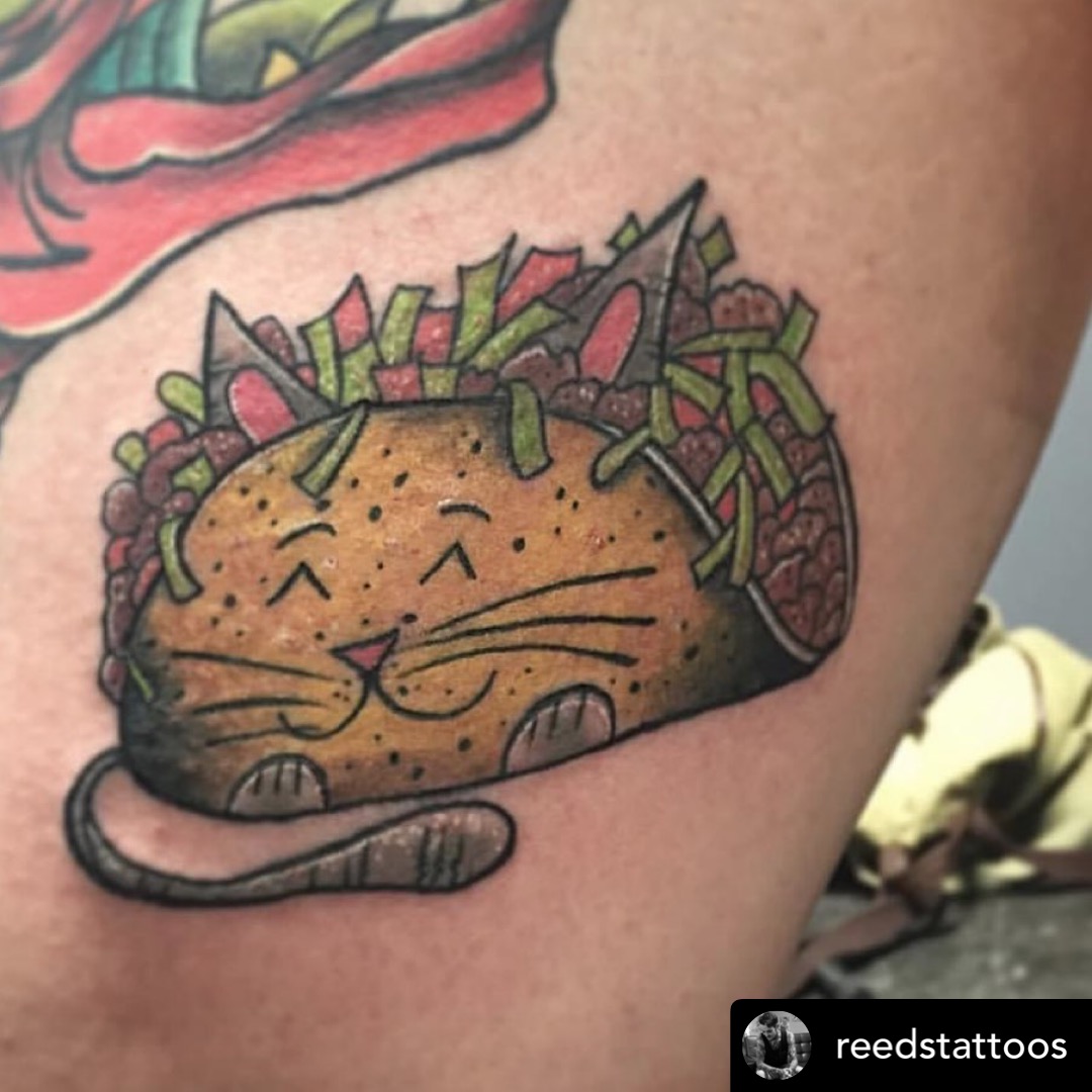 Tacocat tattoo Saturday at Give  Give Purrs A Chance  Facebook