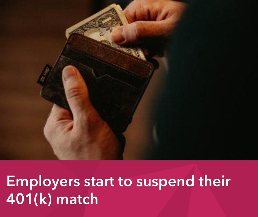 If your 401(k) the most important thing attached to your family's financial future was suspended by your company what's your backup plan? Do you continue contributing with no employer match?
#retakecontrolwithcline #401(k) #WhatsYourPlanB