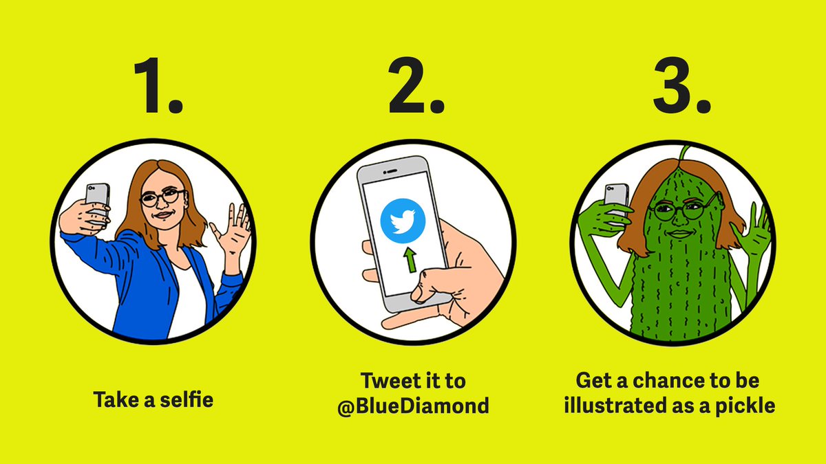 BlueDiamond's tweet photo. It’s brine time! Spicy Dill Pickle Almonds have officially launched! Reply with a selfie for a chance to get your very own pickle portrait #PickleMePlease Terms and conditions 👉 https://t.co/ph0MUW8YG9 https://t.co/87u5WRUyPI