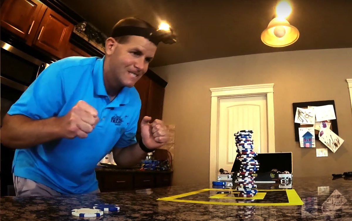 CardsChat's tweet photo. David Rush Raises It Up By Setting Chip Stacking World Record (VIDEO) #poker #chipstacking @GWR https://t.co/osDTDgBISN https://t.co/EYIzLckpO7