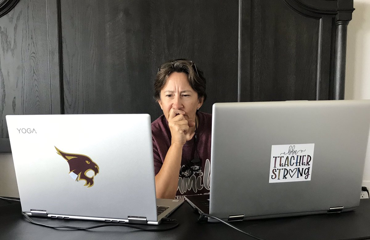 Fiebe2020's tweet photo. When you wanna be in two grade meetings at the same time.  
#SPED #BBEPROUD https://t.co/bFNdVBxTdx