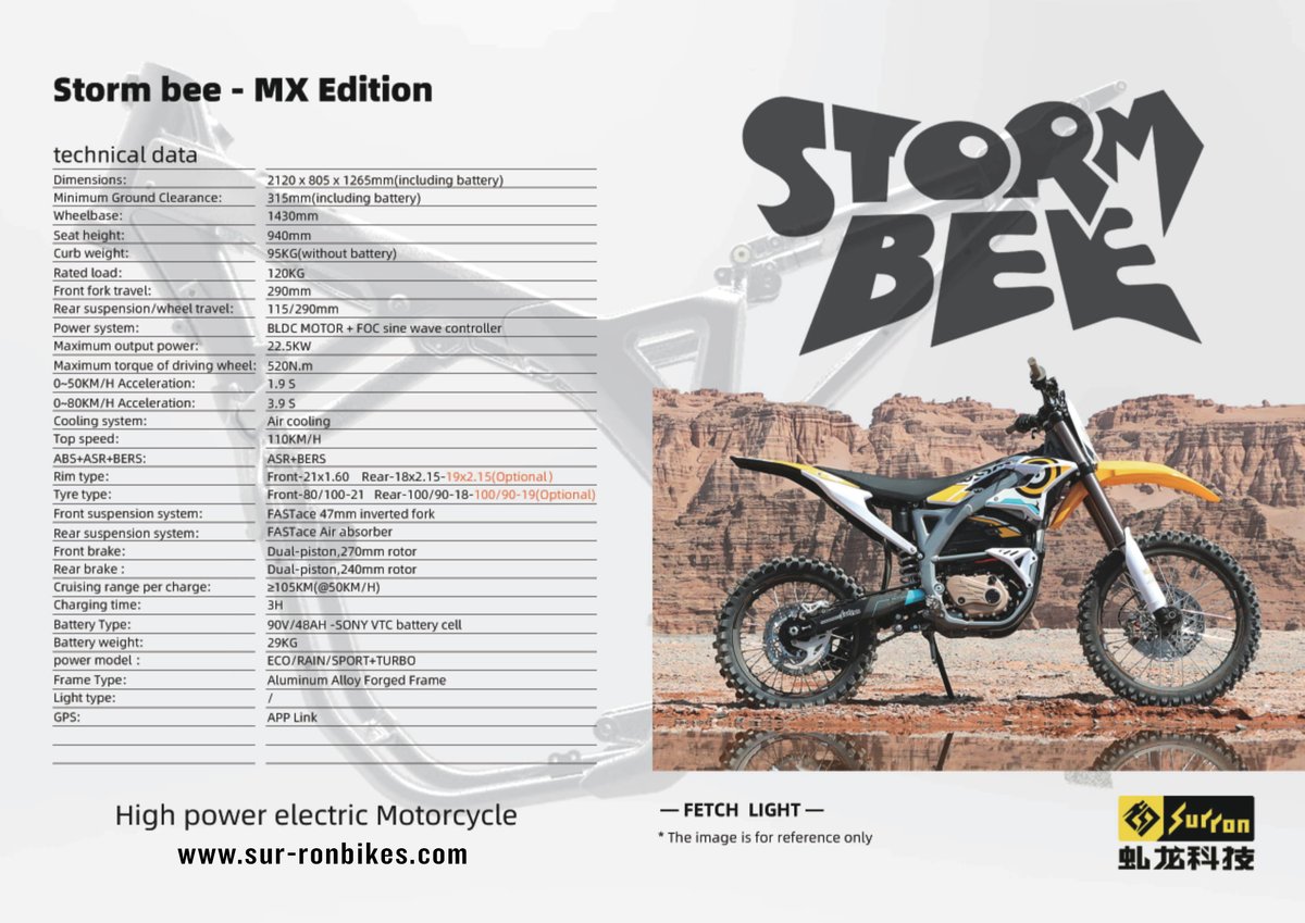 After a long wait, the factory have finally revealed the specs for the MX Edition of the Sur-Ron Storm 🙌🏍  sur-ronbikes.com #surron #surronstorm #storm #stormbee #surronbikes #electricbikes #bikelife #mx #electricmx