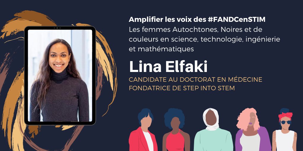 Sarah_Paquet's tweet photo. Pleins feux sur une #FANDCenSTIM : Fondatrice de @StepintoSTEM et étudiante en médecine @lina_elfaki détient une https://t.co/7hPWkjowr0. et un https://t.co/JJpTySDWpY. @UofT et promeut l’égalité dans les #STIMM, l’éducation et la santé grâce à une vision axée sur la communauté. https://t.co/VYuEmyAALk