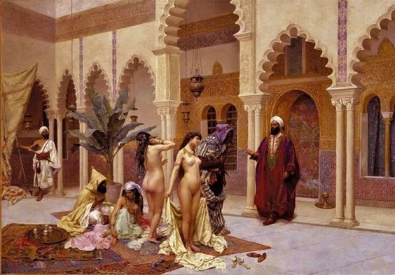 When the most powerful men began to acquire harems, many ordinary men were left without wives. From about 600 to 1000 AD cheap African slaves were imported into the Middle East as concubines, a practice that did not stop until the 1960s. 45/