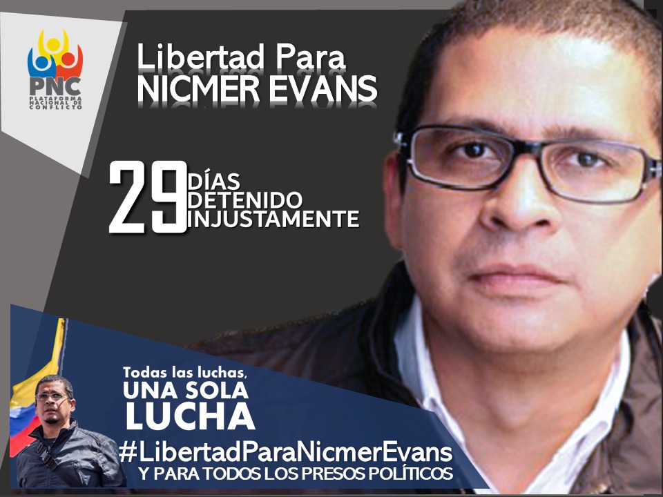 mdi_venezuela's tweet photo. Hoy se cumplen 2⃣9⃣ días de la injusta detención del director de @Punto_deCorte #NicmerEvans decir la verdad de lo que ocurre en Venezuela no es ningún delito

#LibertadParaNicmerEvans 🇻🇪 https://t.co/k2WC0yHJBj