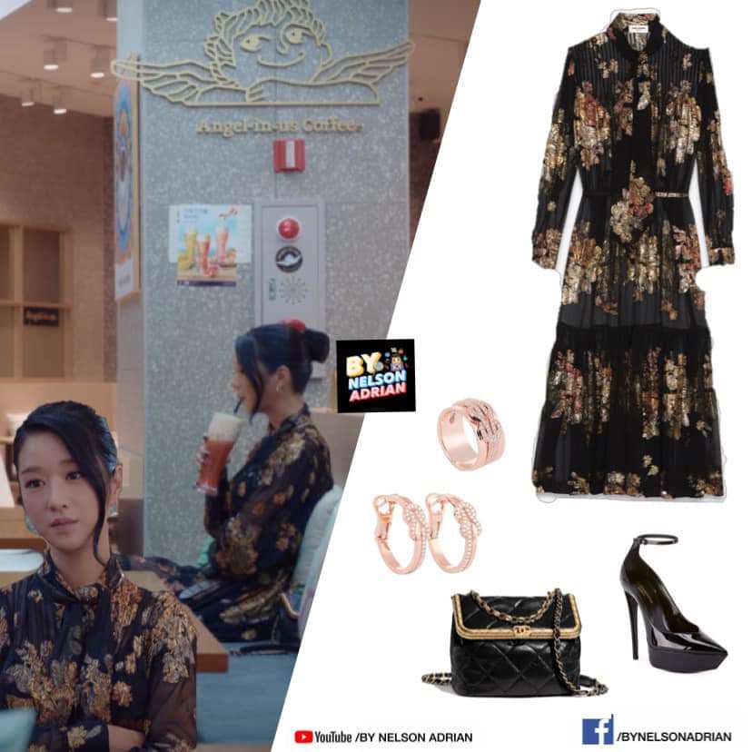 Long Lavallière Dress in Silk Muslin fr SAINT LAURENT -P518,382.85Kiss Lock Bag fr CHANEL -P255,108.46Chance Infinie Earrings in 18k Pink Gold & Diamonds fr FRED -P273,519.94Chance Infinie Ring -P326,585.49Betty Pumps in Patent Leather fr SAINT LAURENT -P37,148.90 NAdrian