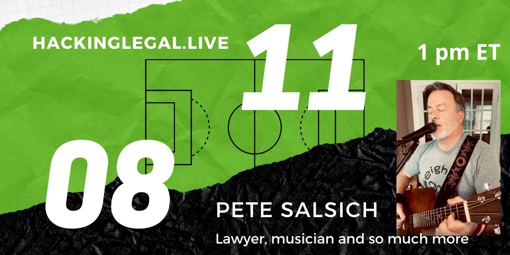 mitchjackson's tweet image. Going live with the talented @PeteSalsich today at 1 pm ET (10 am PDT) across all the platforms. Join us! Start here streaming.lawyer/hacking/  #hackinglaw