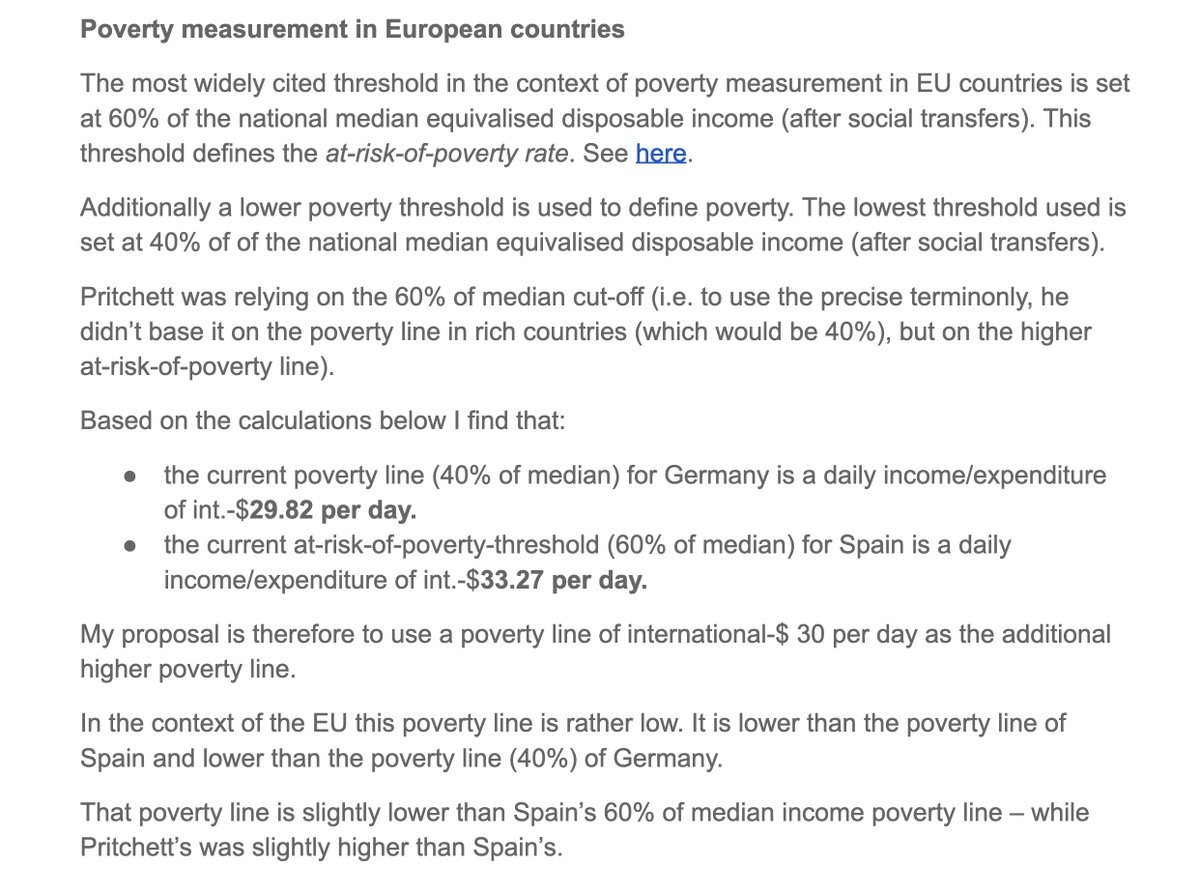 I’ll share the calculations in the next tweet, but this is my overall thinking to get to $30 per day.$30 per day is a very low poverty for one of the richer countries in the EU (Germany) and in line with the poverty line in a country a bit below the EU average (Spain).