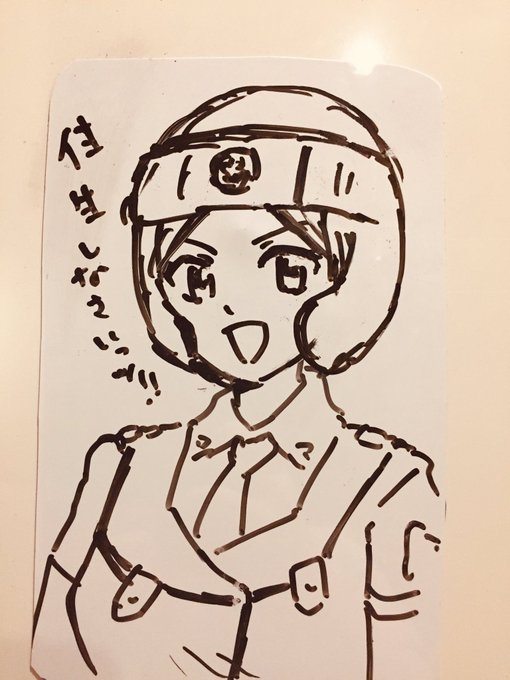 特車二課のエマさんを描いたが髪型が分からないと誰だかわからない 