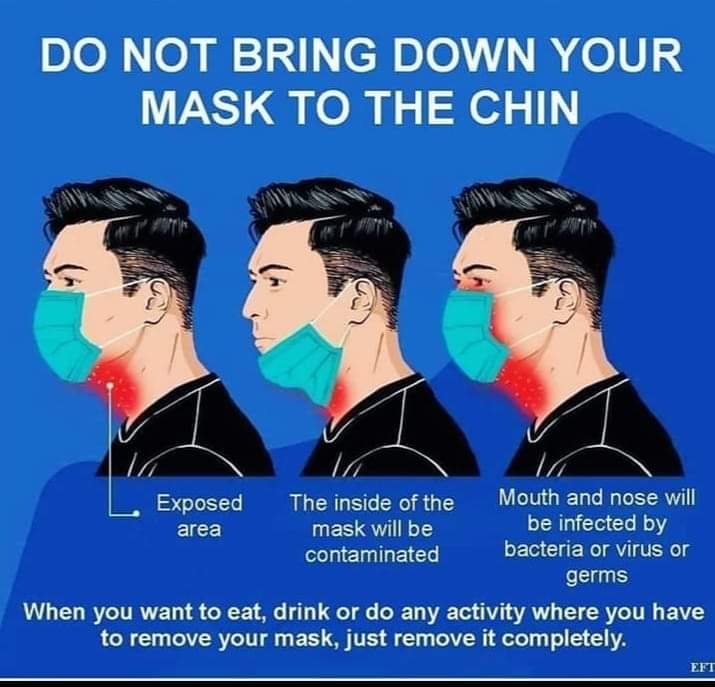 Nose mask Etiquette -  Please, the face mask is used for covering  your  mouth and nose,  not your jaw and neck.

#nosemask #COVID19 #RussianVaccine #influencerchallange