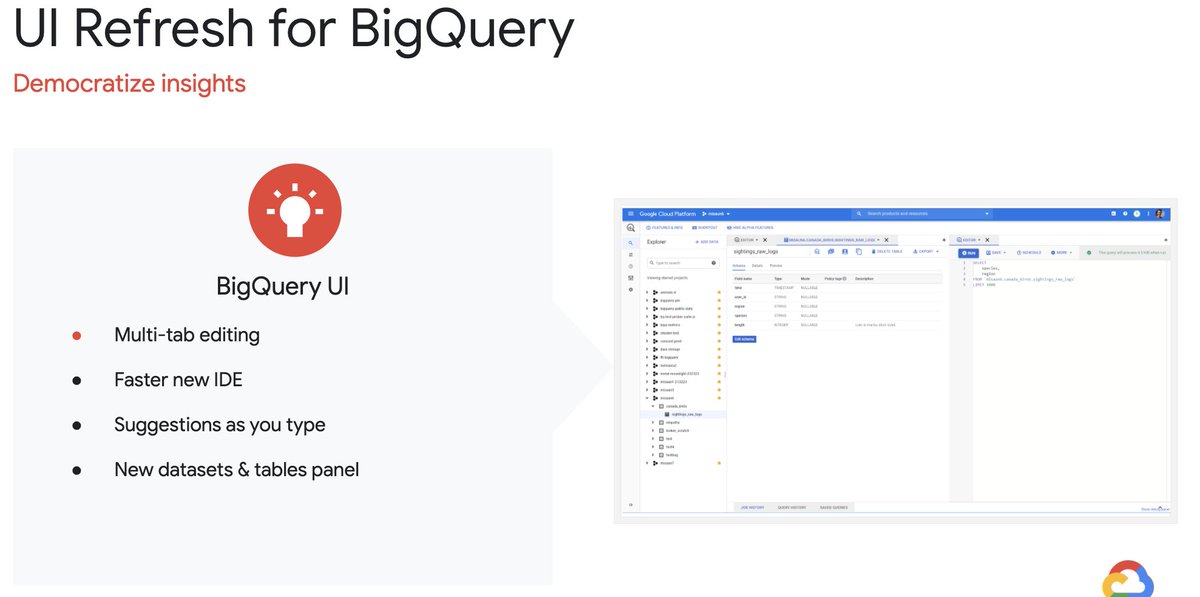 Coming soon! BigQuery UI refresh - multi-tab, fast autocomplete, search and filter! #GoogleCloudNext