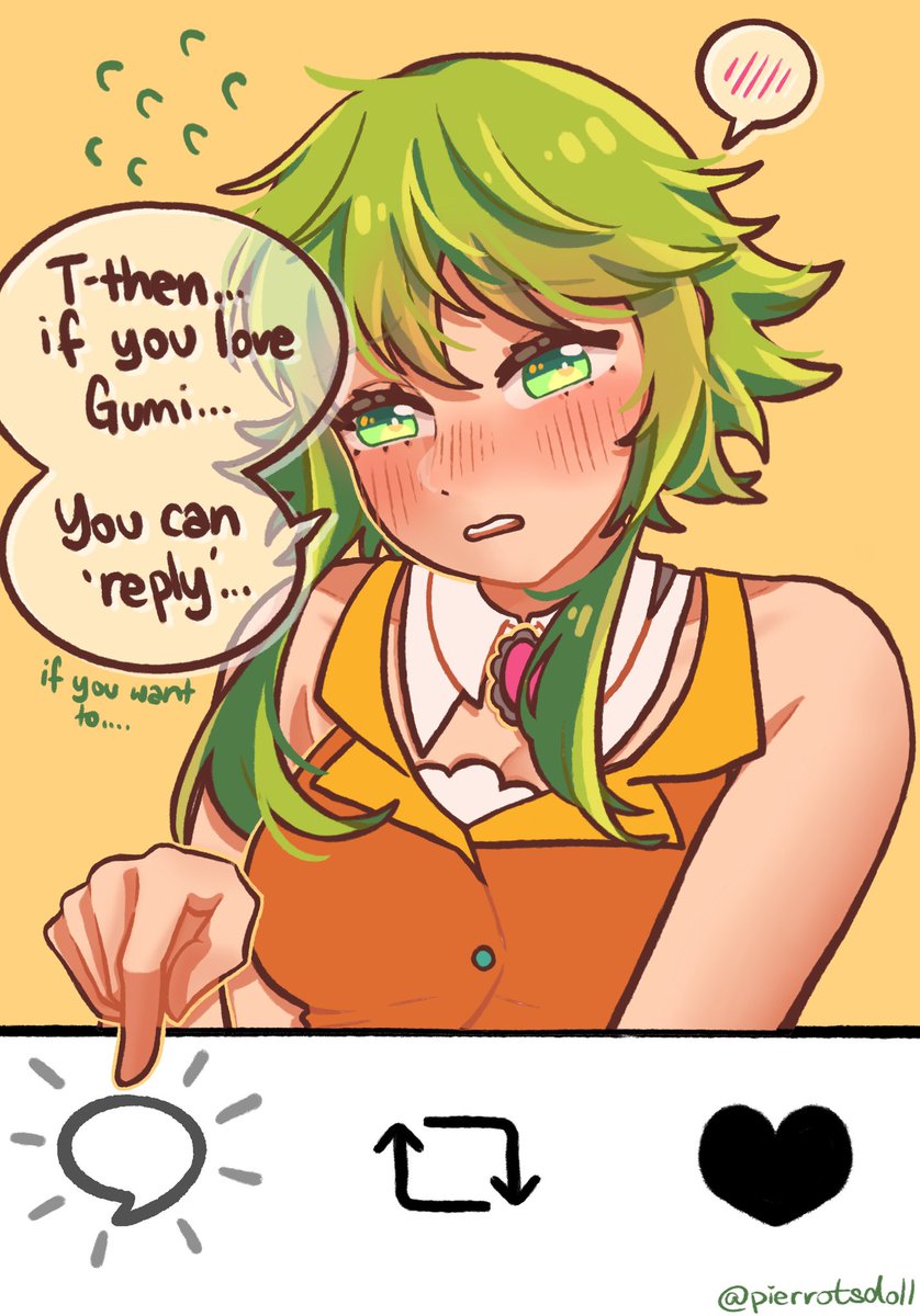 I saw a Miku and a Kagamine version so I wanted a #GUMI version too...! ? 