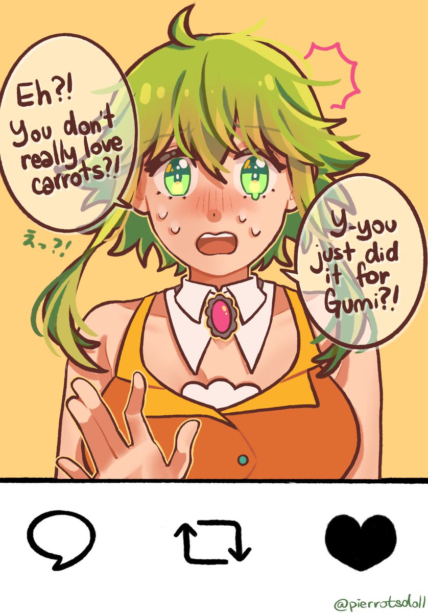 I saw a Miku and a Kagamine version so I wanted a #GUMI version too...! ? 