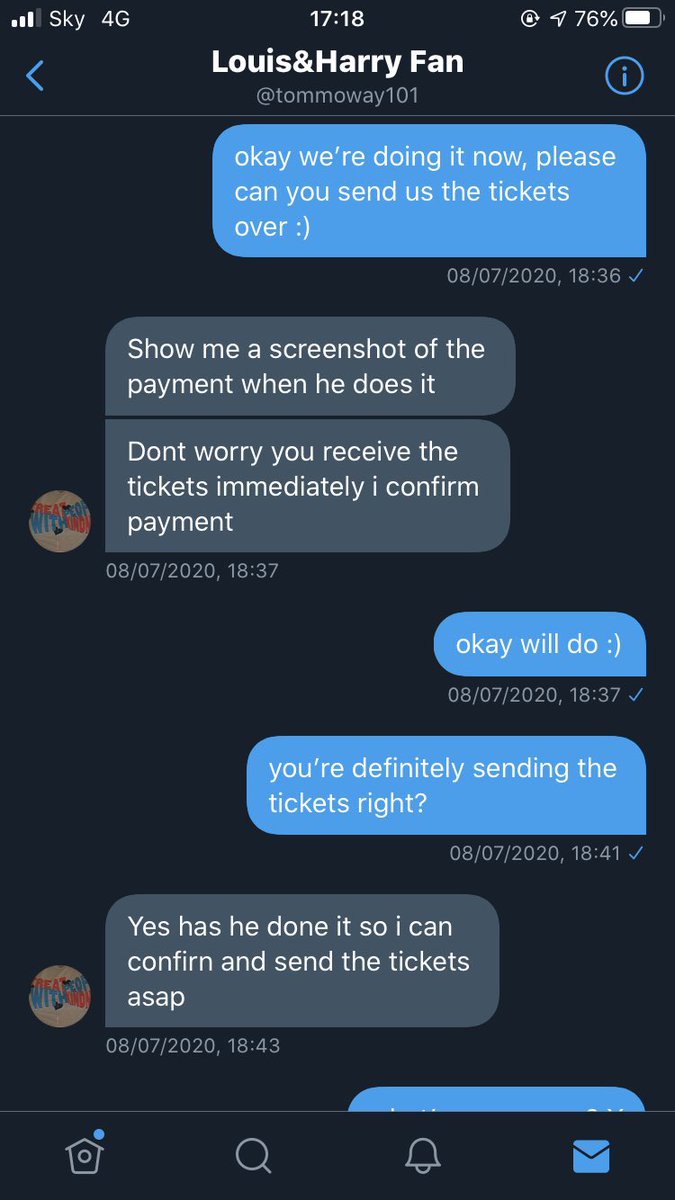More proof that @/tommoway101 is a scammer