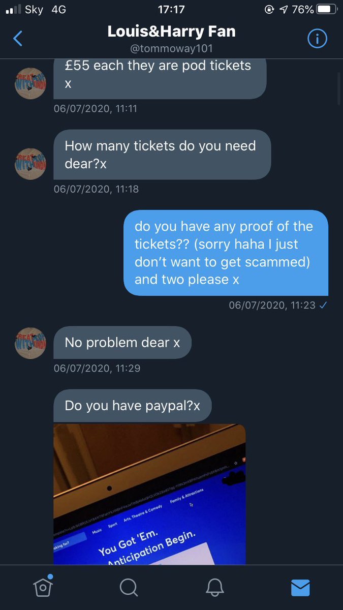 More proof that @/tommoway101 is a scammer