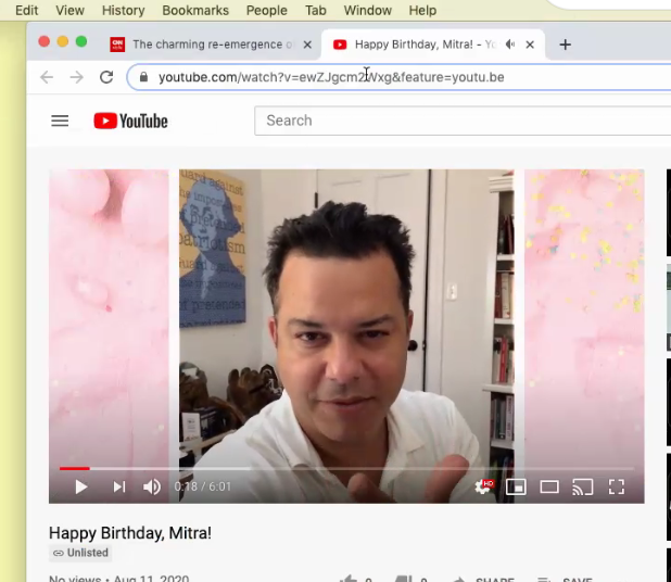 Oh boy, there was birthday video, which in the hands of  @CNN colleagues was the most awesome thing. Here's a taste of  @JohnAvlon breaking the rules (used six words to describe me versus the prescribed five!).