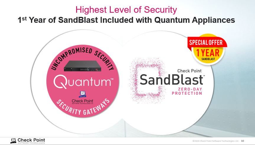 CheckPointSW's tweet image. Check Point&apos;s offering SandBlast with Quantum #Securitygateways, providing the highest caliber of #threatprevention. #SecureYourEverything #cyberattacks #enterprisesecurity bit.ly/33pkwT8 #zeroday