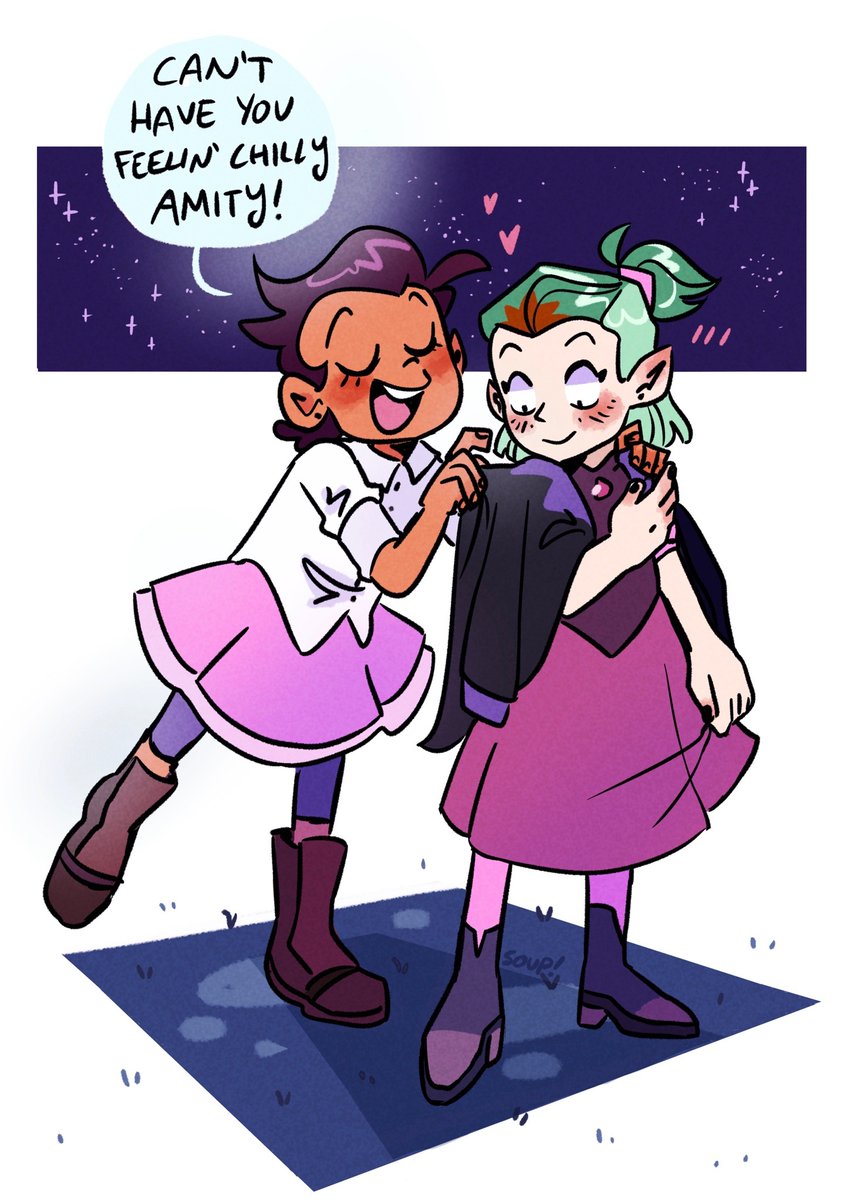 can't stop thinking abt Luz giving Amity her jacket x") 💘
#TheOwlHouse #lumity #GromNight