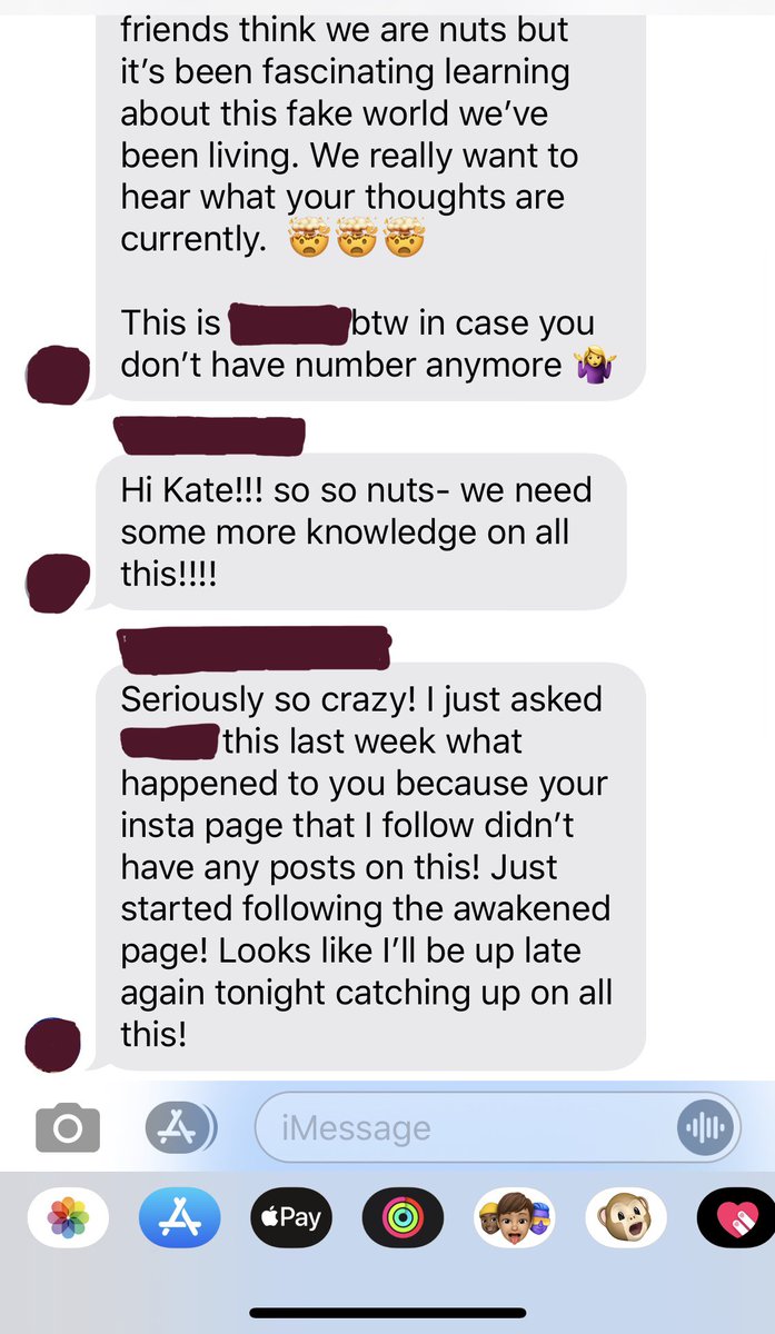 I got these messages from 3 of my friends last night and I wanted to share because they’re really encouraging. People are REALLY waking up! Keep going, frens! 🐸