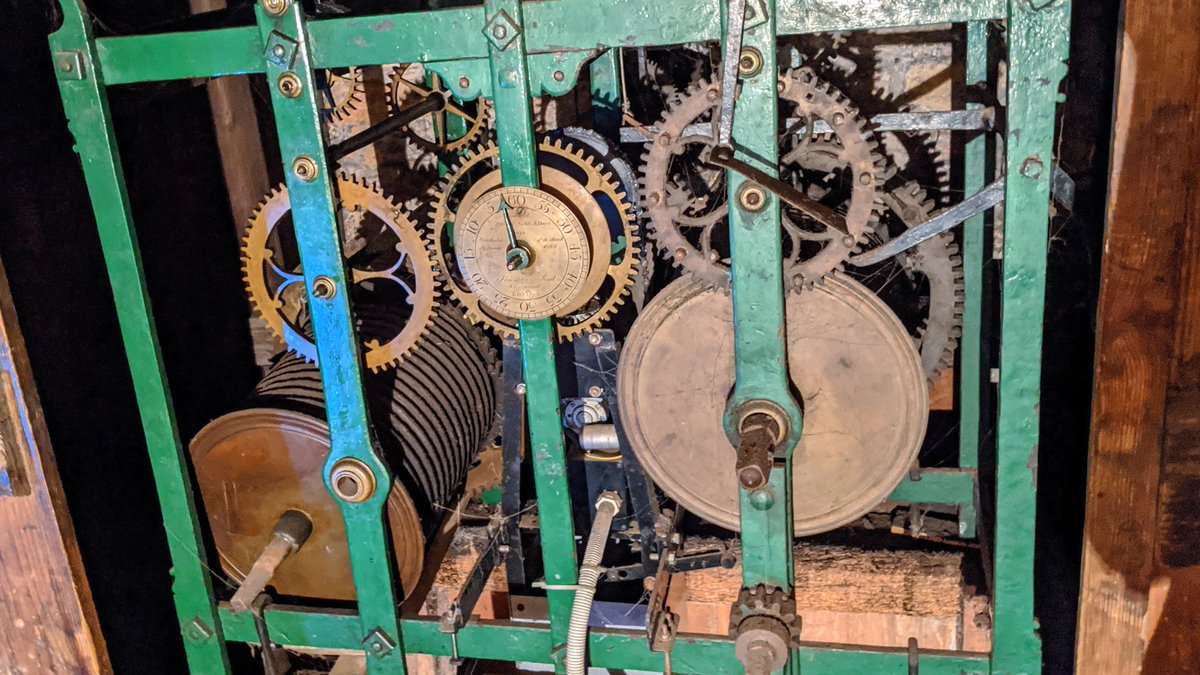 So far the climb was easy. Then came the first ladder. It was chunky. It was wide. It was fixed very firmly to the wall. The rungs spun under my hands as I climbed it but otherwise, it was a pleasure to climb.That took me to the half-floor containing the clock mechanism.