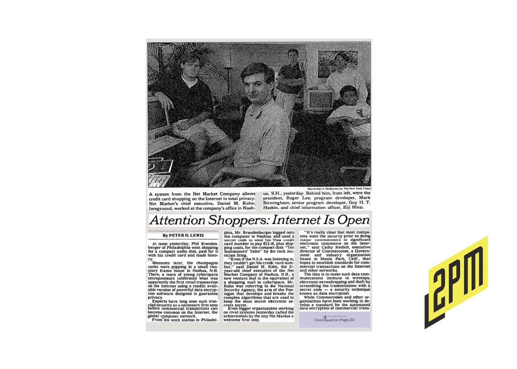 Behold: eCommerce in the @nytimes (1994)