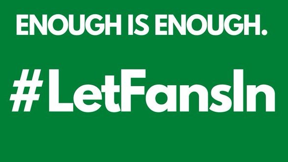  #LetFansIn To safeguard non-league football, we must all stand together (2 metres apart). An open air football stadium is far safer than A pubA cinema A shopping centre A crowded beach A driving lessonBut still we cannot open our doors