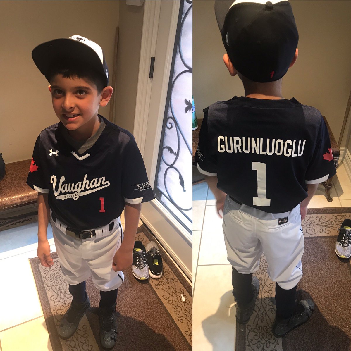 Excited for his first game ⚾️ 🏆 #baseballkid #vaughanvikingsbaseball #lovewhatyoudo