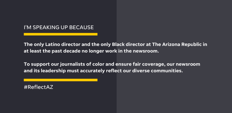 We'll keep sharing our own stories. We'll keep sharing stories of our communities. We'll keep supporting each other. Our communities deserve better. We deserve better.  #ReflectAZ  @azcentral now.Please hold us accountable, please join our work for equity:  https://actionnetwork.org/petitions/improving-diversity-equity-and-inclusion-at-the-arizona-republic?source=direct_link&