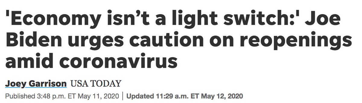 MichaelDavSmith's tweet photo. Biden understood the dangers of the pandemic, acted responsibly and urged Americans to act responsibly. If Biden were president we'd be getting ready for college football season. https://t.co/FOyjrzwTX2