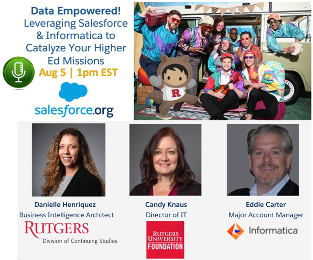 corey_snow's tweet photo. Did you miss out on the #DataEmpowered goodness around how @RutgersU is leveraging @Informatica &amp; @salesforce to power up their missions featuring storytellers @Rutgersdatawiz | @CAKnaus | @EddieCarter47 ?
Fear not- watch the recording here:
https://t.co/J3BnzkC4aW https://t.co/Kb5YTG921y