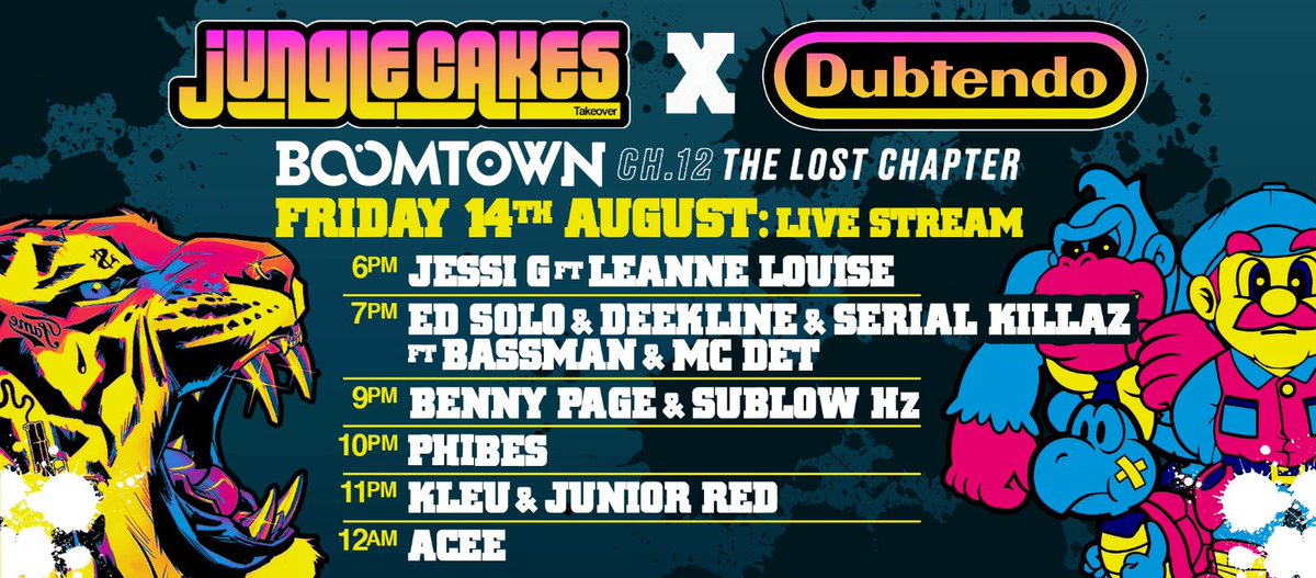 Catch us SubLow Hz, Benny Page &amp; Sye Mc on 14th August - Jungle Cakes - Dubtendo Live stream 🔥🔥🔥🔥🔥