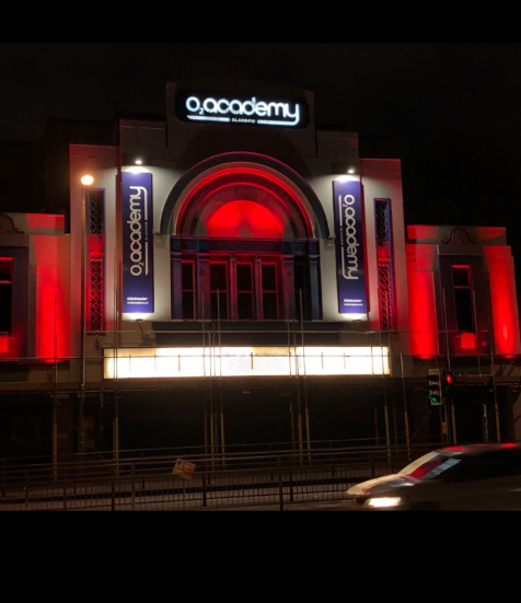 O2AcademyGla's tweet photo. Tonight (11 Aug) we show our support for the #WeMakeEvents #LightItInRed campaign by @PlasaOnline @LightItInRed for everyone who works in the events sector and behind the scenes, along with hundreds of venues and landmarks across the UK❤️

https://t.co/GKbJjmy1ZM https://t.co/YwngBCSLc2