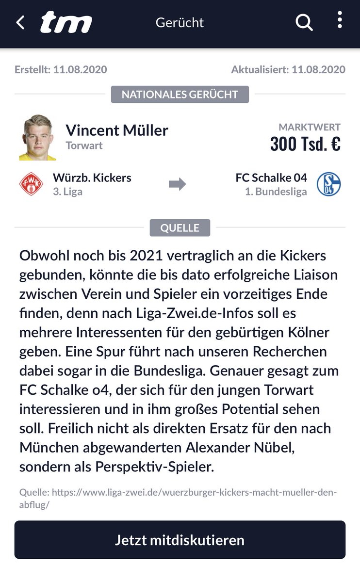 Wuerzburg_1907's tweet photo. Müller zu Schalke 04?

#fwk #kickers #würzburg #rothosen #dallenberg #dalle #flyeralarmarena #wür2burg #2liga https://t.co/NErOlyqKWs