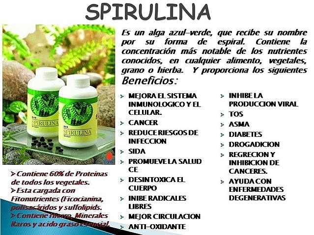 Qué propiedades tiene la espirulina Qué propiedades tiene la espirulina