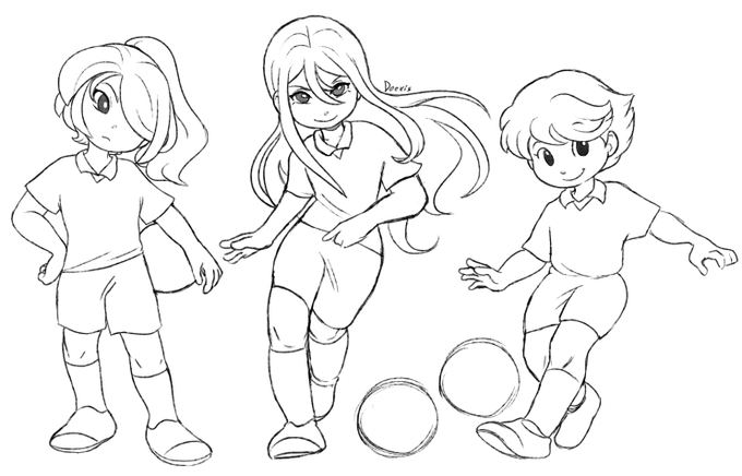 some sketches/rough lineart that i dont have the power to colour right now 