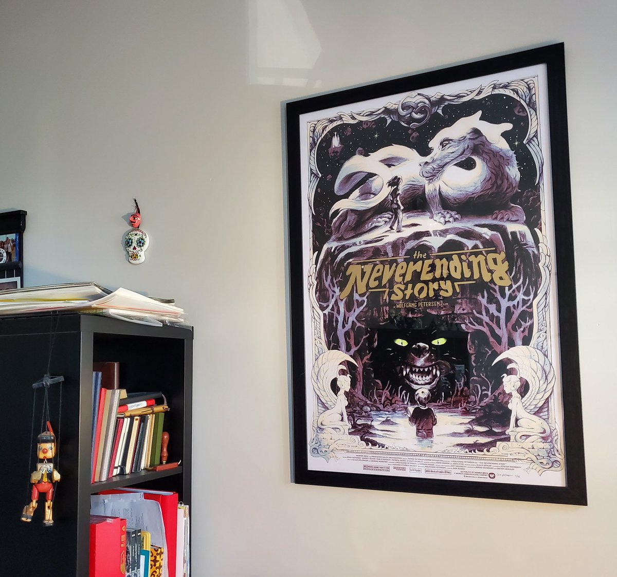 This massive poster by @sbosma came in the mail today! It looks lovely hung up in my studio. Now I can feel threatened by the G'mork every time I slack on deadlines. 