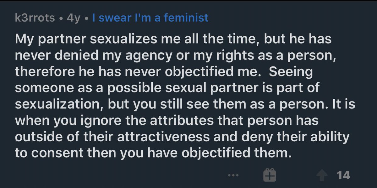 So when you know that H is uncomfortable being looked at as a sex symbol, and then go and tweet about how you want him to do explicit things to you or vice versa, you are denying his feelings, therefore his consent. Objectification