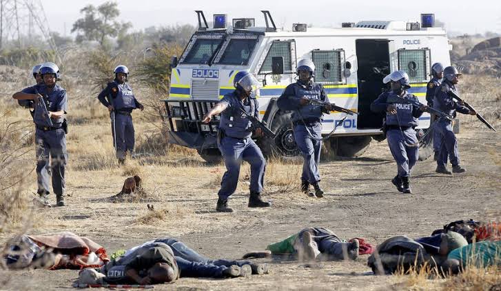 This is where it started. He called for concomitant actions for the people of Marikana. (Video thread)  #RememberMarikana  #CyrilMustGo  #VoetsekANC