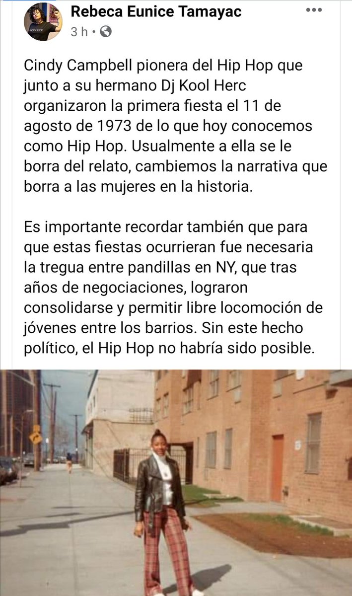salvajedecibel's tweet image. En el Hip Hop tmbn se ha invisibilizado a la mujer y la importancia de las compas en su historia. En Chile la figura más importante en el Hip Hop es mujer, la capa @anatijoux, gracias por tu trabajo hermana ✊🏼 y gracias a todas las que son parte de esto y resisten al machismo...