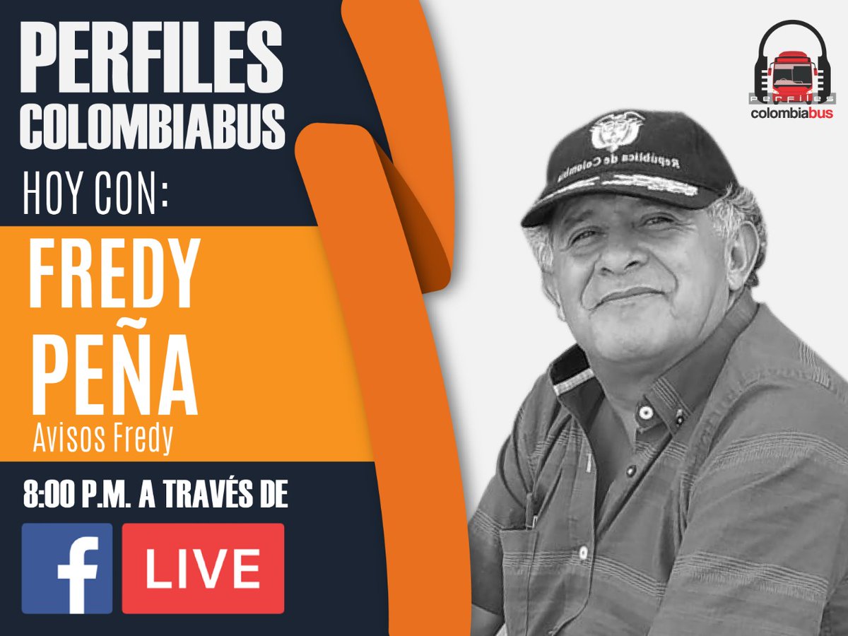 latinobus's tweet photo. Hoy en #PerfilesColombiabus, una cita con el #ArteEnRuedas y el famosísimo #FredyPeña de #AvisosFredy estará con nosotros a las 8PM, a través de nuestro #FacebookLive. ¡No se lo pierda!
@autofusaoficial @cootransmayoLtd @FlotaLaMacarena @Empresa_Arauca @TaxisVerdesCol @Acoltes https://t.co/8XSlywiz1V