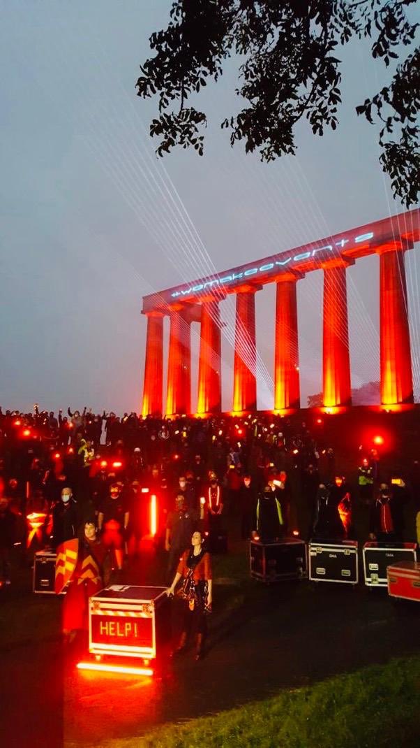 Tonight. Some of Scotland’s most iconic venues and landmarks were lit up red to show support for the music industry. Please share #lightitupredscotland #wemakeevents