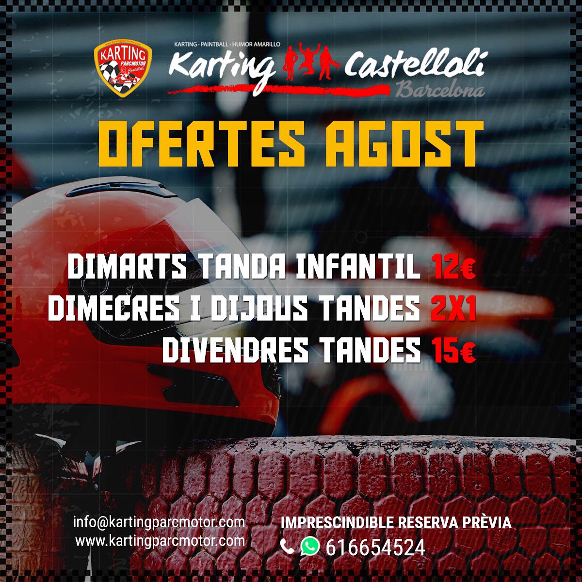 📣ATENCIÓ PILOTS: Ja teniu la vostra plaça reservada?
.
👉🏼Ofertes per a tota la familia i durant tot l’agost!!
.
☎️ 616654524 (també opció WhatsApp)