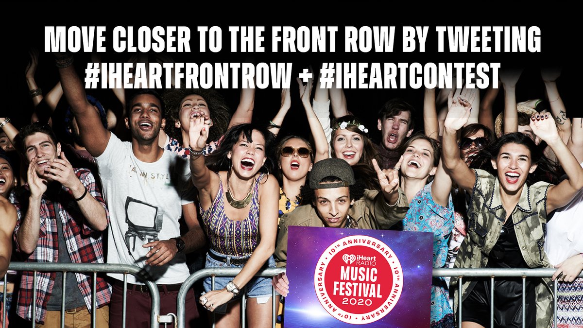 Want to be in the front row at the #iHeartFestival? Tweet your way to the front &amp; secure your spot on the @capitalone Fan Wall! Use #iHeartFrontRow + #iHeartContest. 

Check to see if you are on the leaderboard: iheart.com/frontrow. Location must be in U.S.