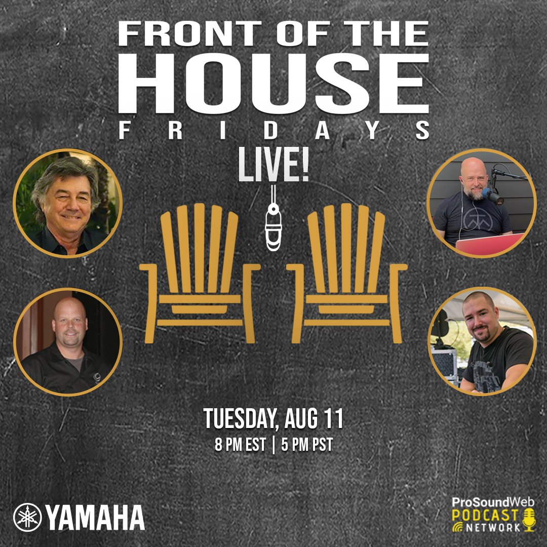 Tonight at 8pm EDT, MON engineer Robert Bull and FOH engineer Chris Taylor talk about the FOH/MON engineer relationship in our livestream debut, along with its host Russ Long, and Signal to Noise podcast co-host Chris Leonard.
Check out the livestream on @ProSoundWeb Facebook. https://t.co/6bhUsUuy3G