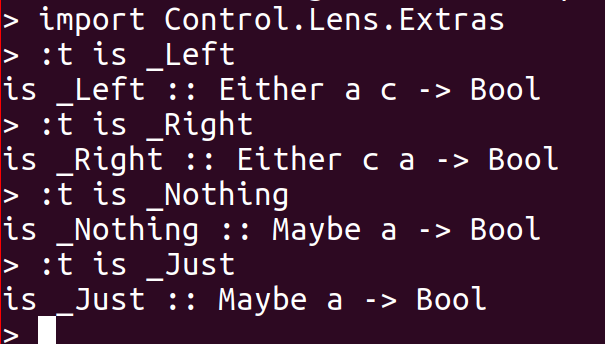 Iceland_jack's tweet photo. @ijks_w So for lenses, we have 'is' and 'isn'\''t' operators but I agree that there are many places in Haskell where patterns feel, how to say, not just not first-class but underdeveloped or unintegrated into the rest of the language. #PatternSynonyms was a big step forward but https://t.co/ls6SIbA4t6